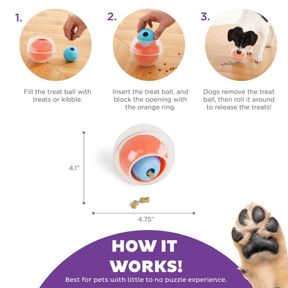 How to use Nina Ottosson Dog Rumble Puzzle treat ball for Level 1 dog enrichment