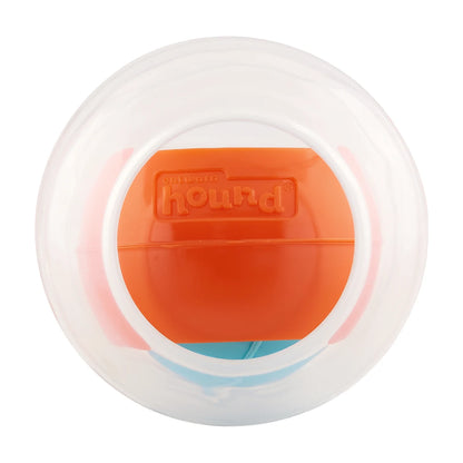 Nina Ottosson Dog Rumble Puzzle Topsy Treat Ball front view for beginner dog enrichment play