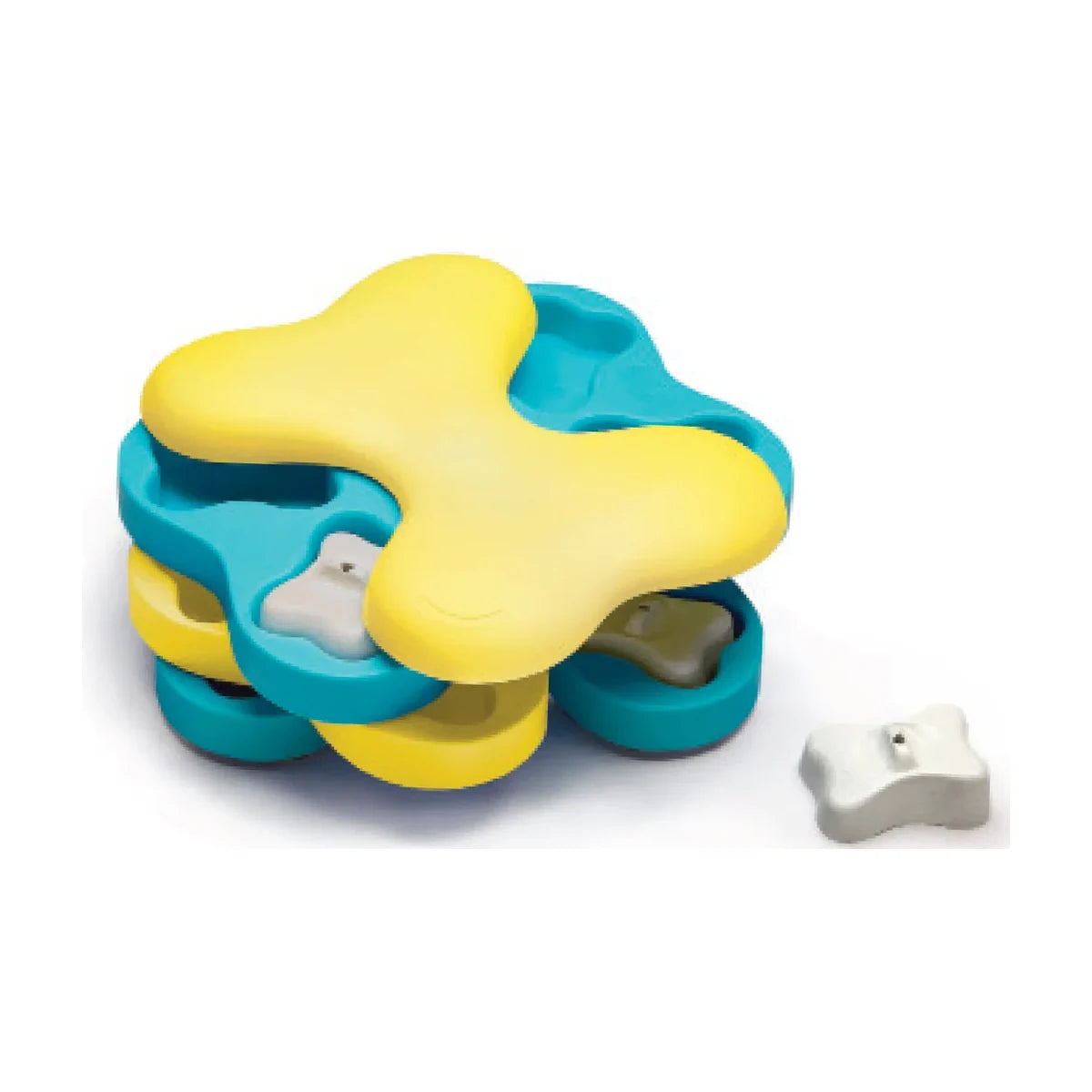Nina Ottosson Dog Tornado Blue Level 2 puzzle feeder with spinning layers