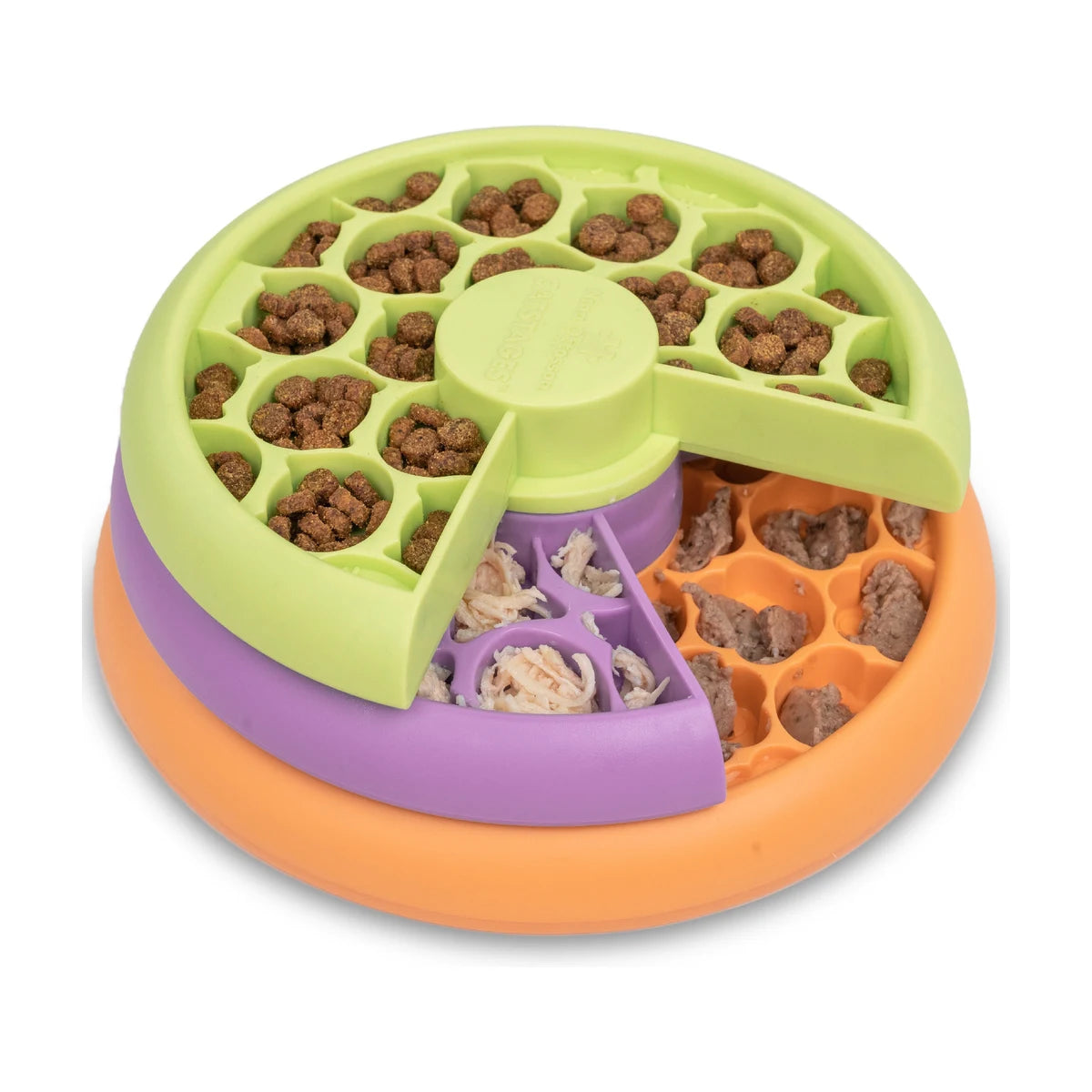 Nina Ottosson Kitty Lickin Layers 3 layer cat puzzle feeder for wet food dry food and slower eating