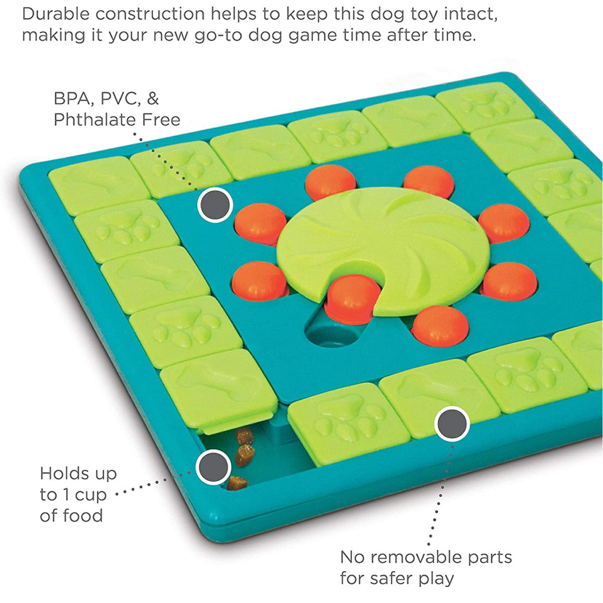 MultiPuzzle dog game made with BPA PVC and phthalate free materials