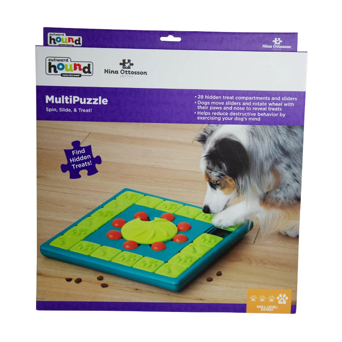Nina Ottosson MultiPuzzle Level 4 dog puzzle game packaging