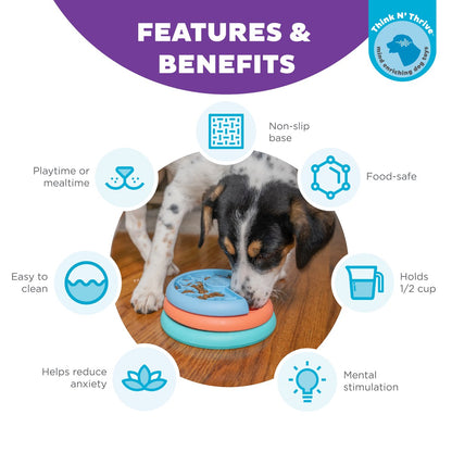 Nina Ottosson Puppy Lickin' Layers features and benefits for puppy enrichment, slow feeding and mental stimulation