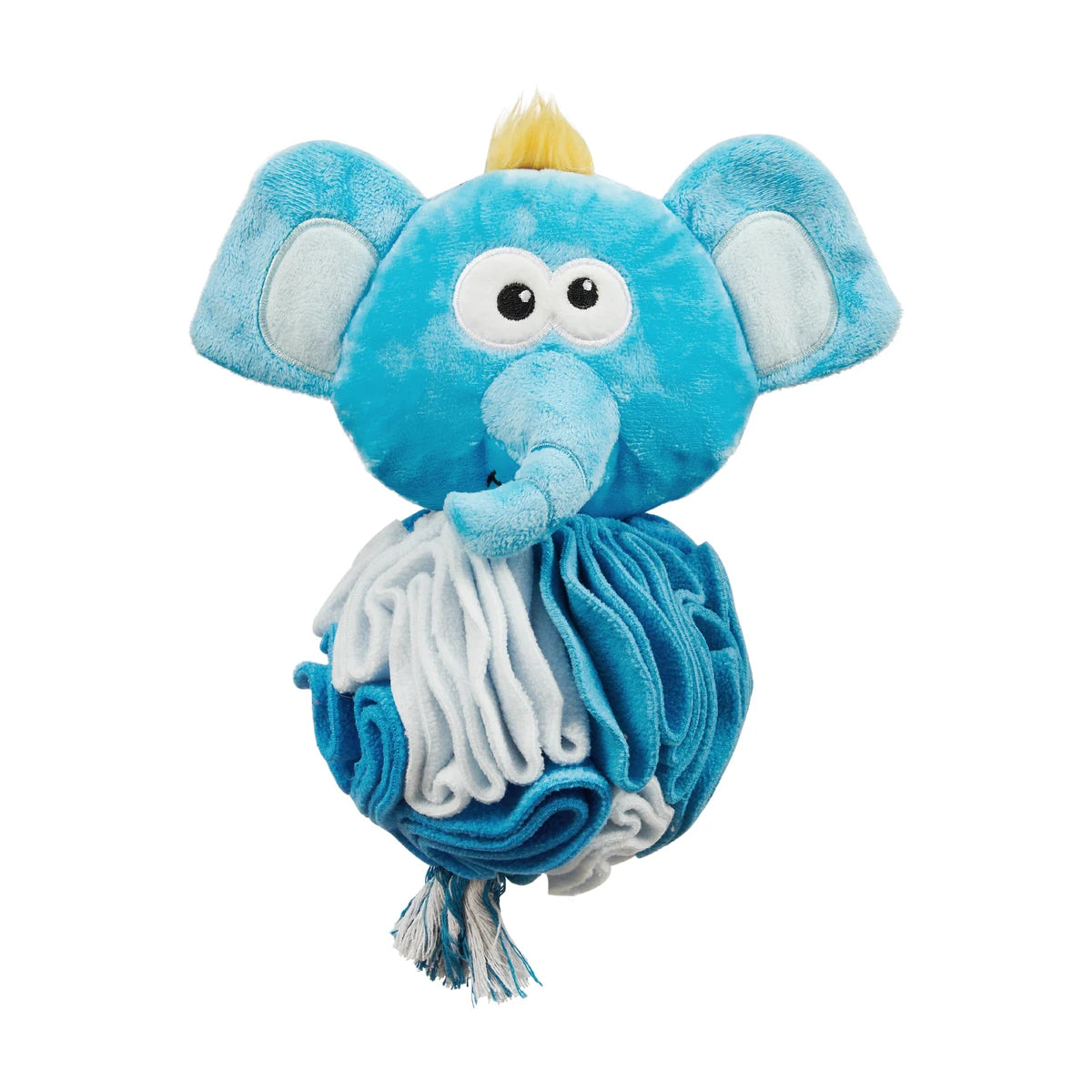 Nina Ottosson Stuff N Snuffle Elephant blue plush dog puzzle with layered snuffle ball for hiding treats