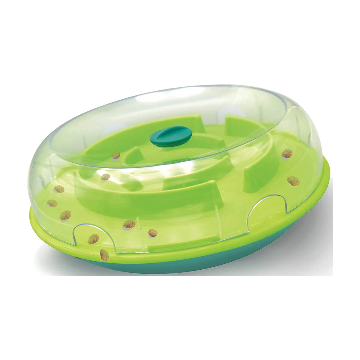 Nina Ottosson Wobble Bowl Level 1 puzzle feeder with clear lid for dogs