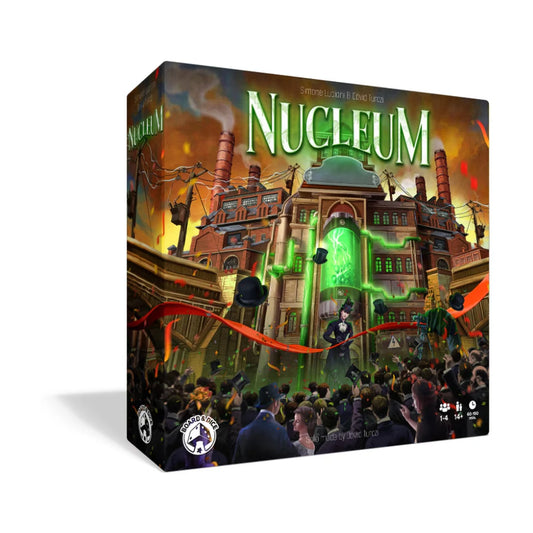 Nucleum board game box front by Board&Dice