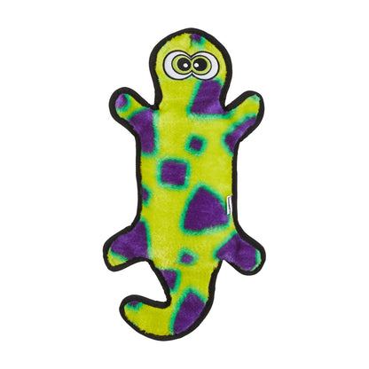 Outward Hound Durablez Gecko Yellow Large plush squeaky dog toy front view