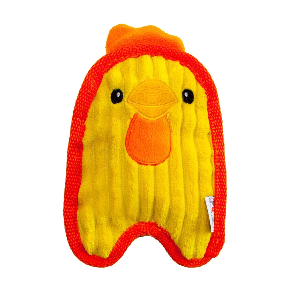 Outward Hound Durablez Mini Chicken yellow and orange plush squeaky dog toy