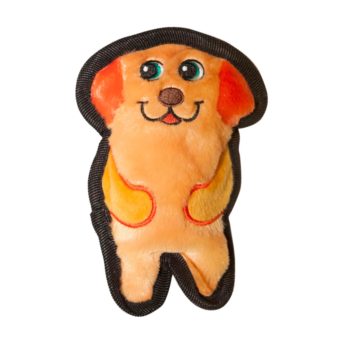 Outward Hound Durablez Mini Dog orange plush squeaky dog toy with black reinforced edging