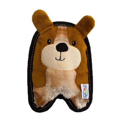 Outward Hound Durablez Mini Puppy plush dog toy front view