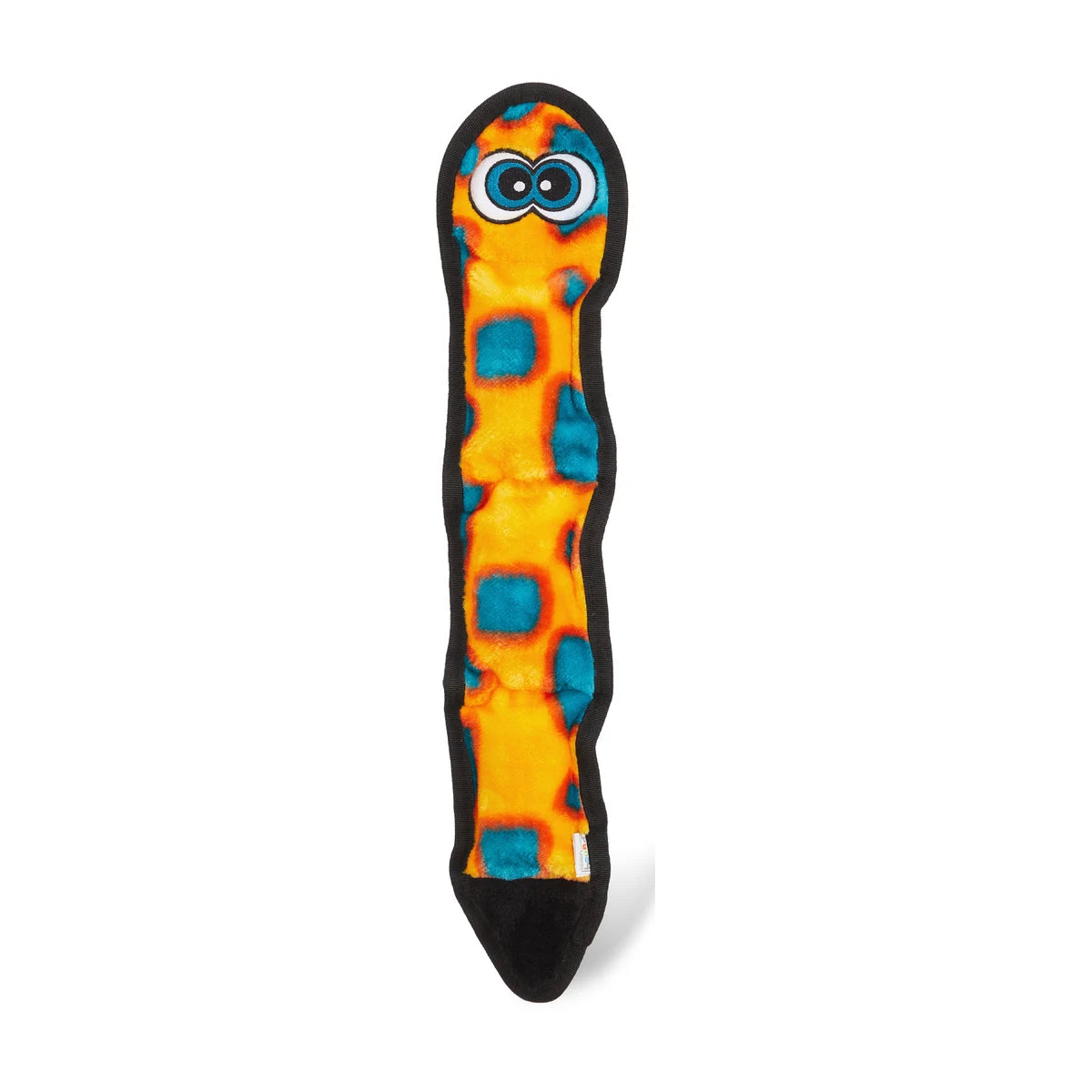Outward Hound Durablez Snake Plush Dog Toy Large in orange front view