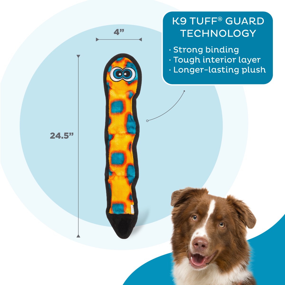 Outward Hound Durablez Snake Large dimensions and K9 Tuff Guard construction