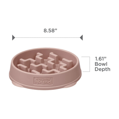 Outward Hound Fun Feeder Notch DRS Medium bowl showing 21.8 cm diameter and 4.1 cm bowl depth