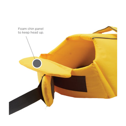 Outward Hound Granby Splash dog life jacket front neck float for added head support