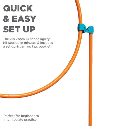 Outward Hound Zip & Zoom agility jump hoop connector showing quick setup design