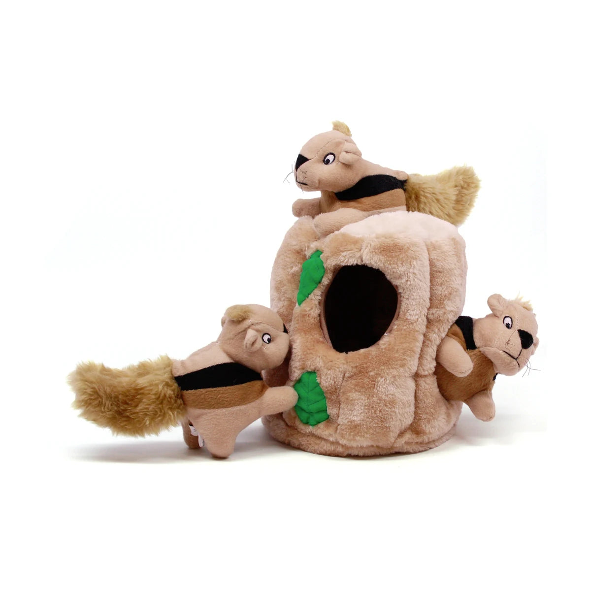 Outward Hound Hide-A-Squirrel Large plush dog puzzle with squeaky squirrels