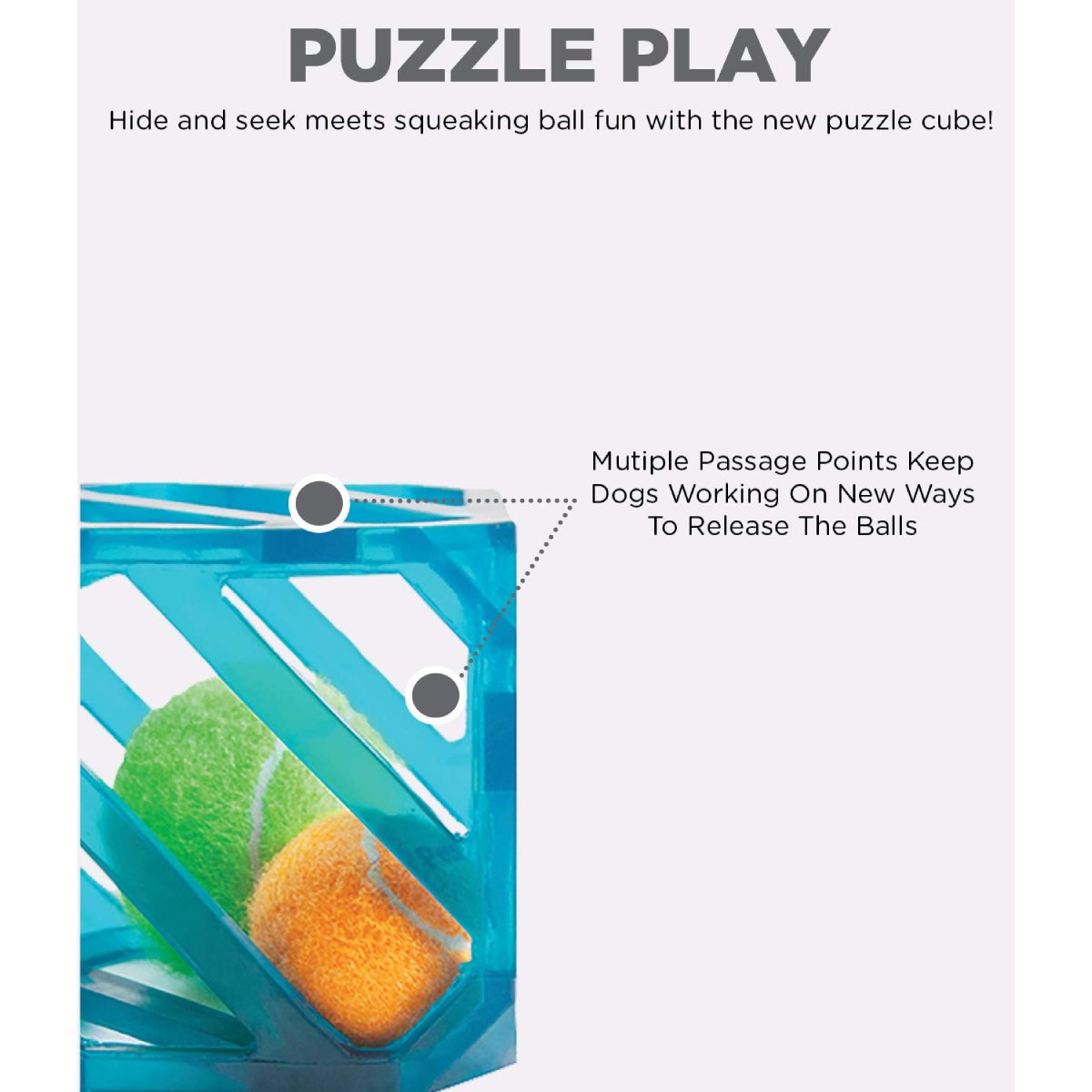 Outward Hound Puzzle Cube feature image showing multiple passage points for ball release