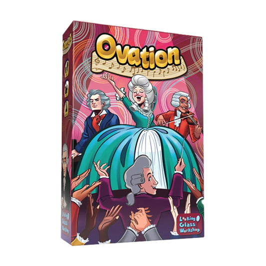 Ovation board game box front by Looking Glass Workshop