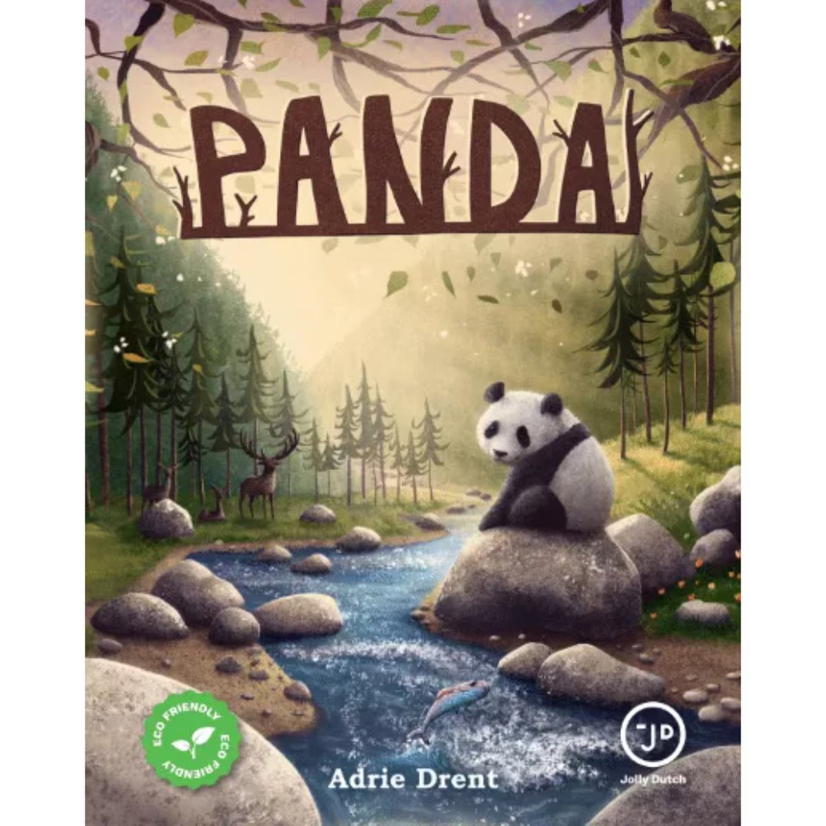 PANDA card game cover artwork showing a giant panda beside a forest river
