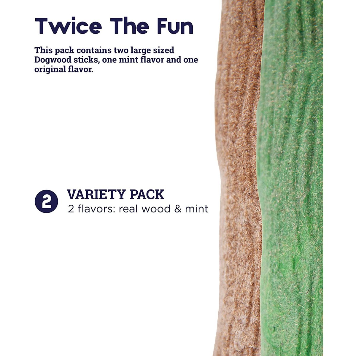 Petstages Dogwood Original and Mint large dog chew toy variety 2 pack
