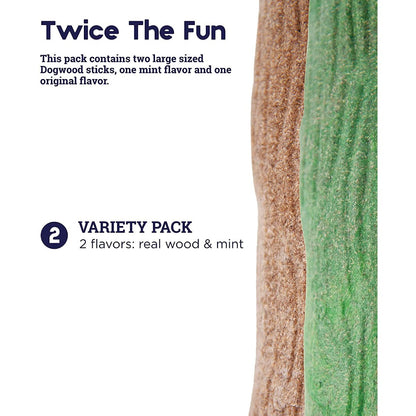 Petstages Dogwood Original and Mint large dog chew toy variety 2 pack