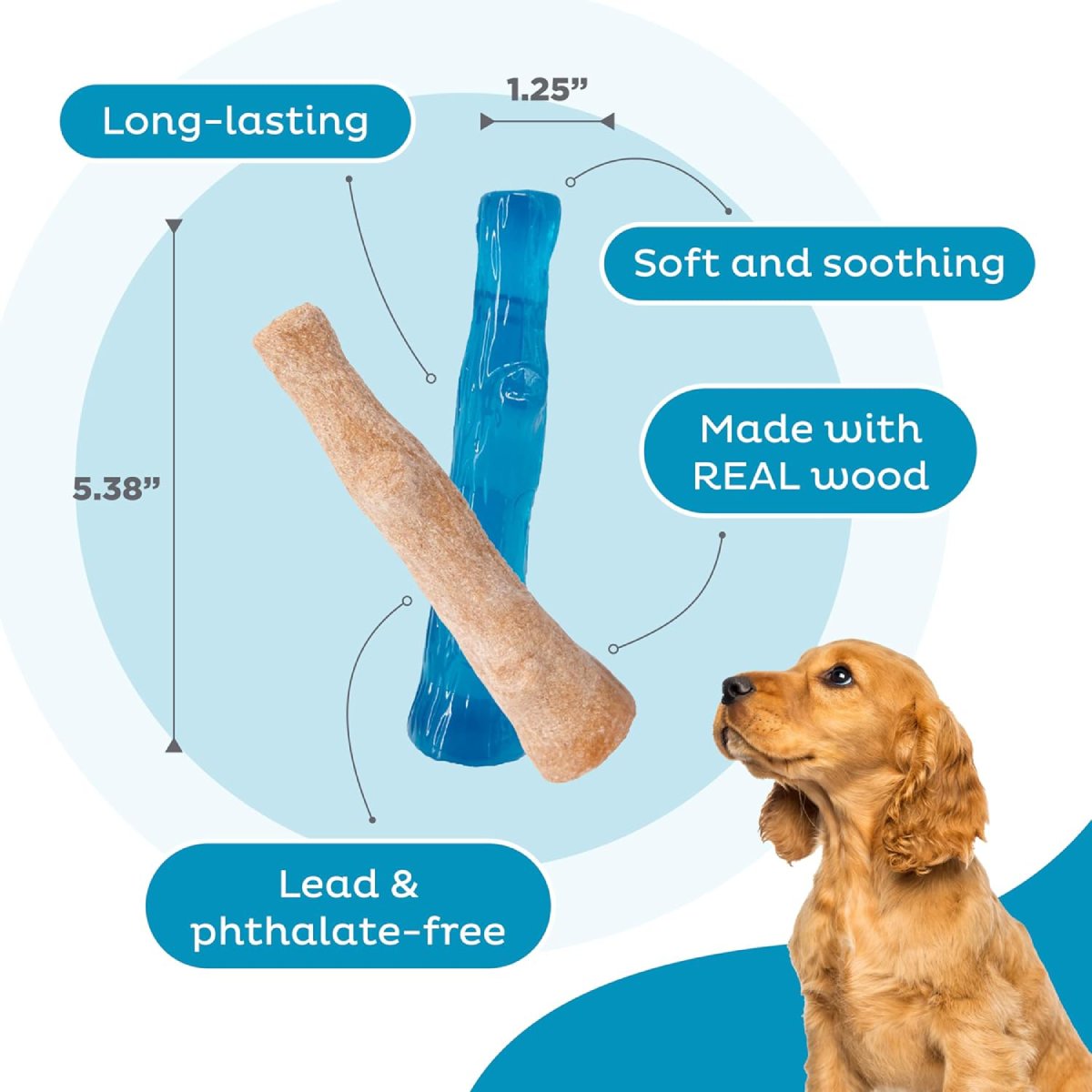 Petstages Dogwood Puppy 2 Pack small chew toy dimensions