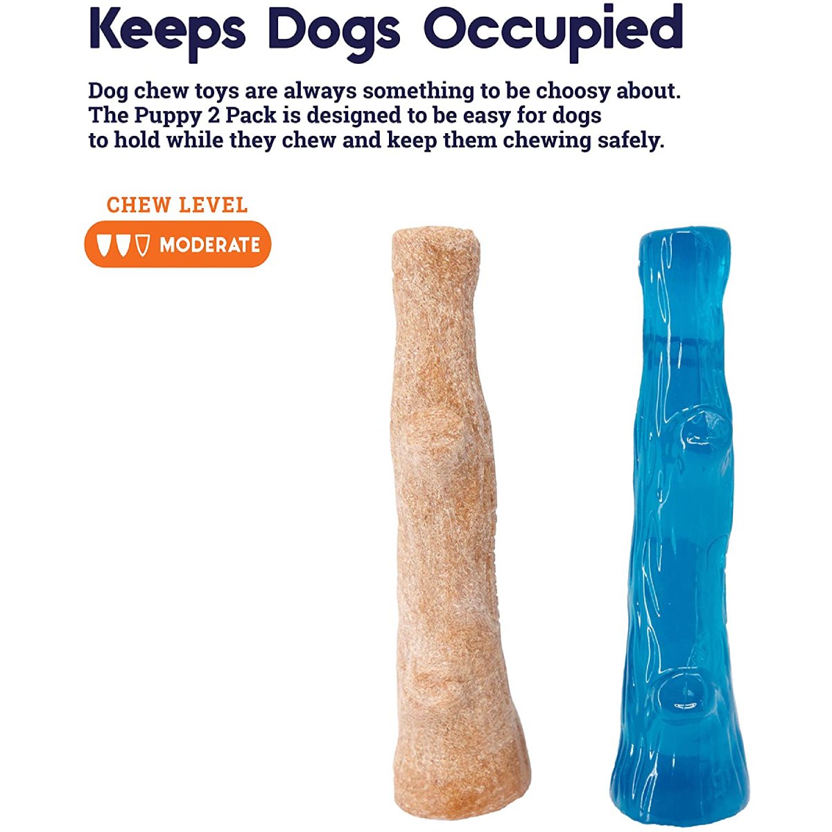 Petstages Dogwood Puppy 2 Pack for moderate chewing