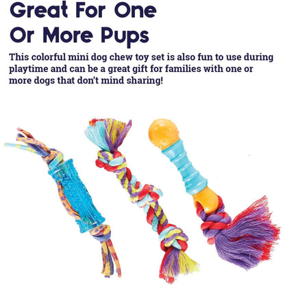 Petstages Orka Mini Dental Chew Toys 3 Pack displayed as a colourful set for one or more dogs