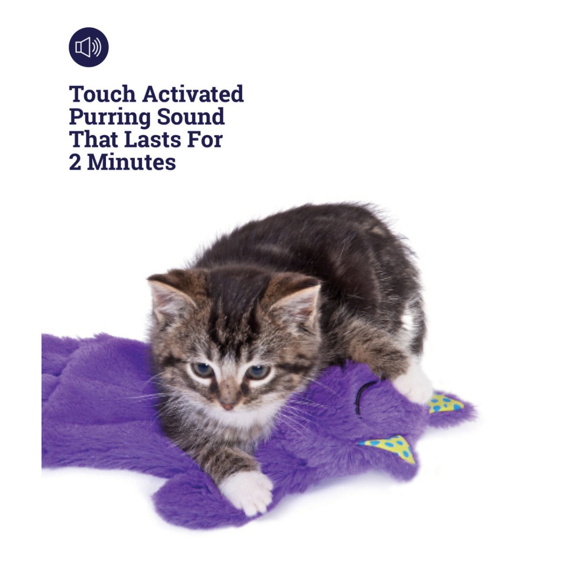 Petstages Purr Pillow Kitty touch-activated purring sound feature lasting two minutes
