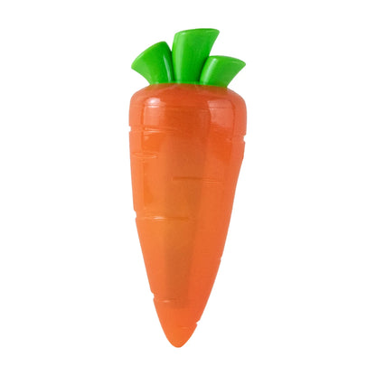 Petstages Crunch Veggies Carrot large crunchy dog chew toy in orange and green
