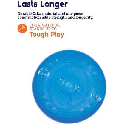 Petstages ORKA Flyer feature image showing durable ORKA material for tough dog play