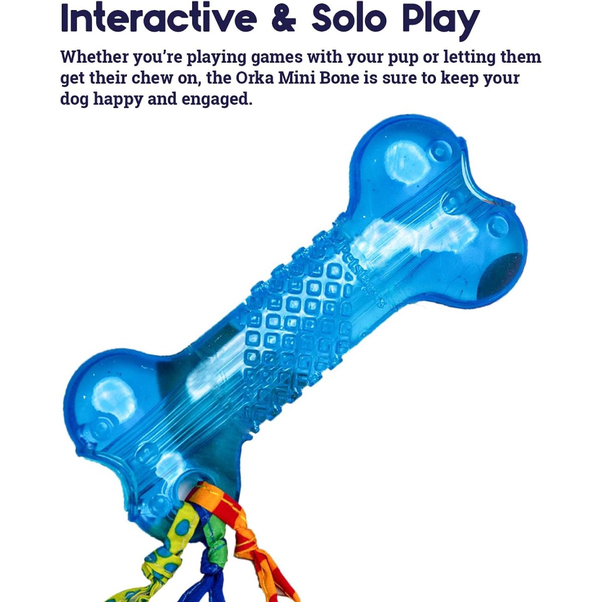 Petstages ORKA Mini Bone feature image showing chew toy for interactive and solo play