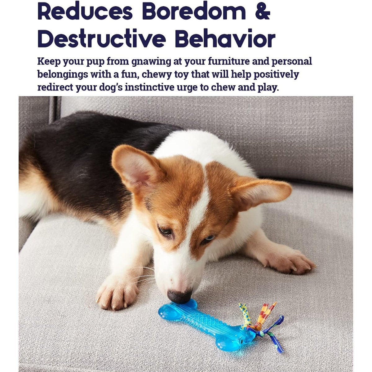 Petstages ORKA Mini Bone feature image showing chew toy that helps reduce boredom and destructive chewing