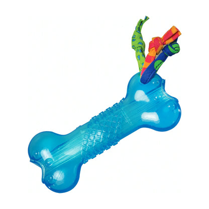 Petstages ORKA Mini Bone blue dog chew toy for puppies and small breed dogs