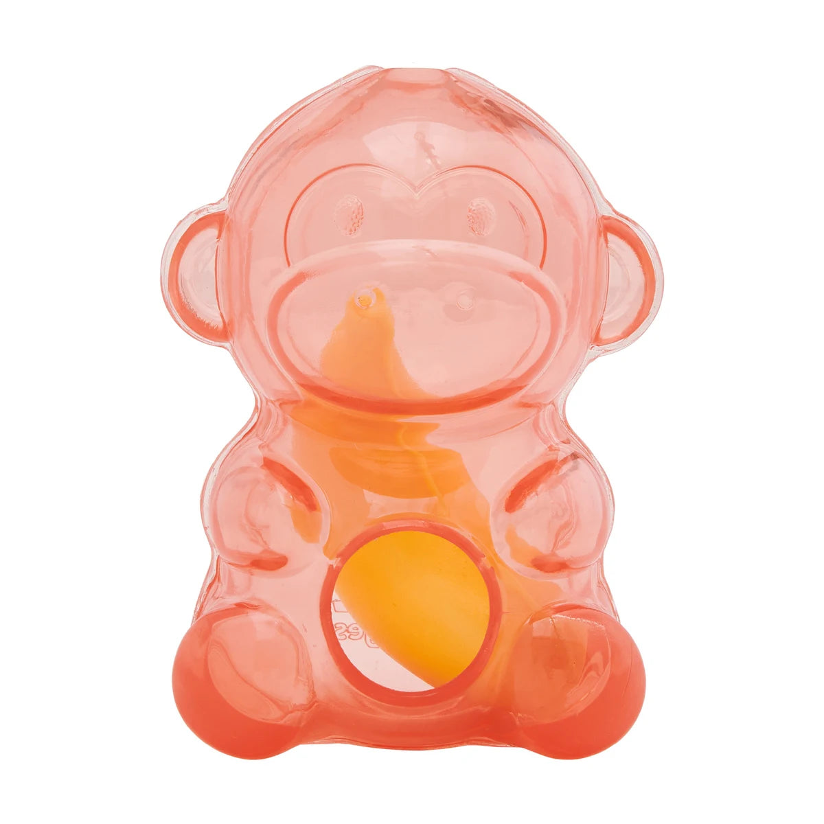 Petstages Rattle Treat and Squeak Monkey treat dispensing dog toy with squeak and rattle sound