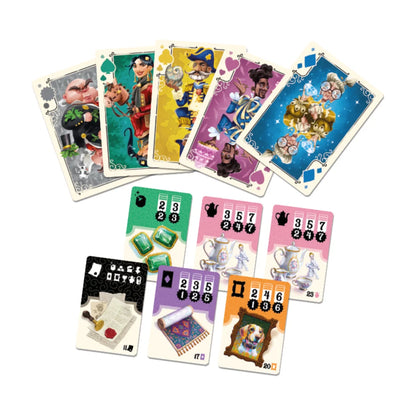 Pinched! board game Location cards and illustrated Valuables cards