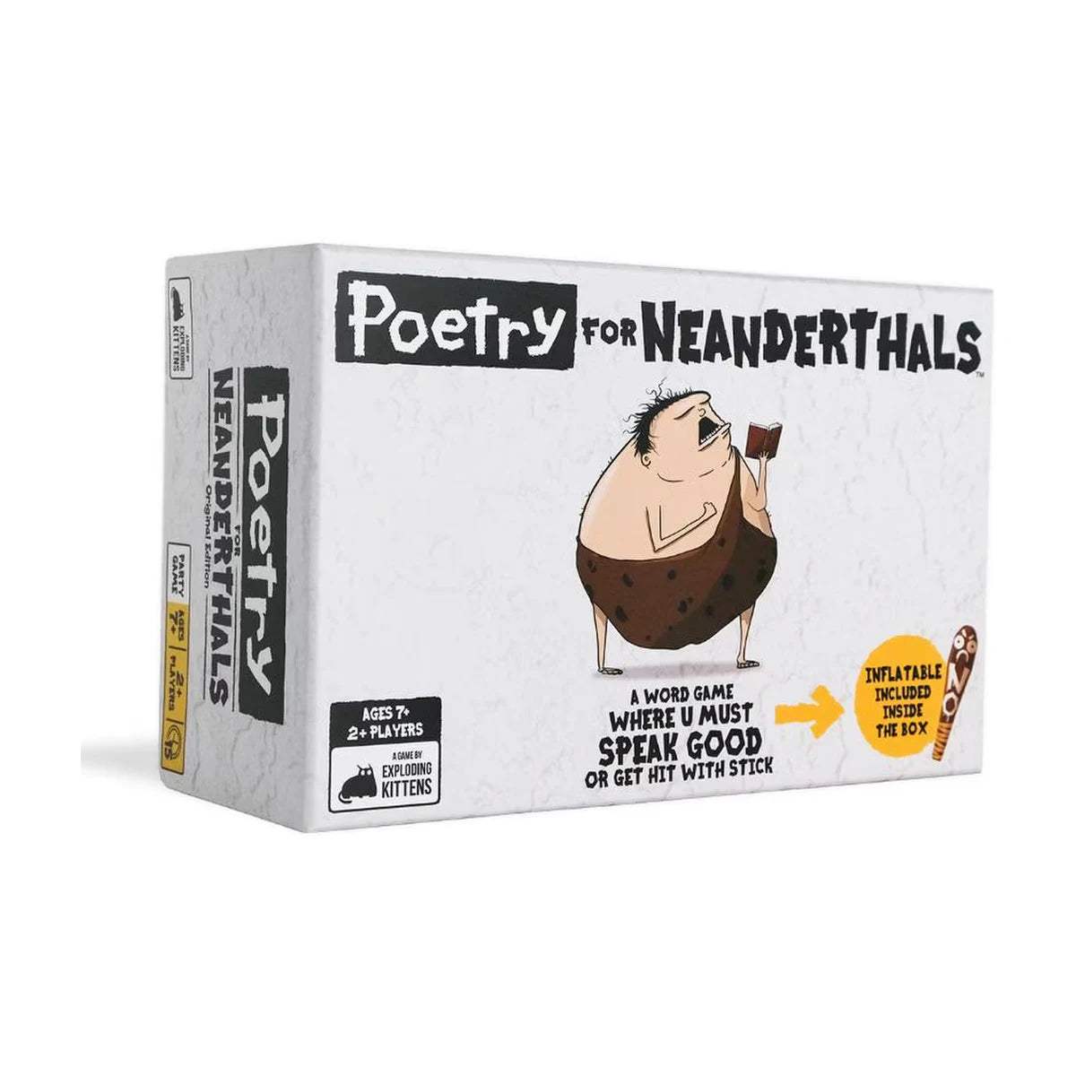 Poetry for Neanderthals word party game box by Exploding Kittens.