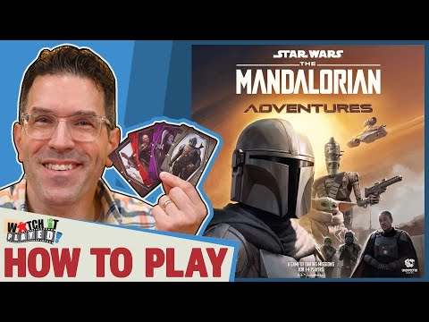 Star Wars The Mandalorian Adventures cooperative board game how to play video covering setup actions missions events and combat
