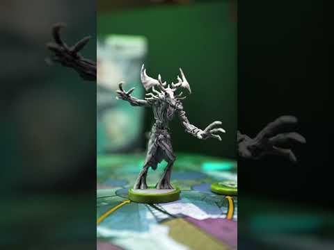 Unmatched The Witcher Steel and Silver 1 minute video showing Geralt Ciri and Ancient Leshen in a tactical fantasy miniatures board game