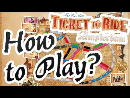 How to play Ticket to Ride Amsterdam video showing rules setup route claiming and contract scoring