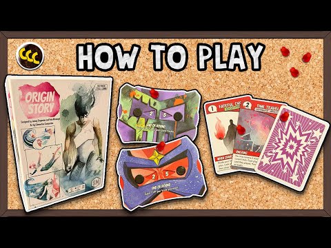 Origin Story how to play video for the superhero trick-taking card game