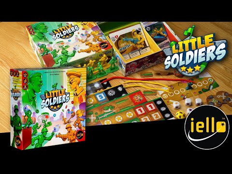 Little Soldiers in 1 minute overview video showing how the family miniatures game uses toy soldiers, dice and everyday objects as a battlefield
