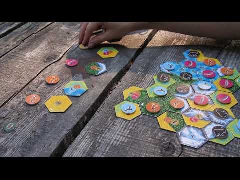 Cascadia board game how to play video showing habitat tile drafting wildlife token placement and ecosystem scoring