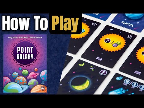 Point Galaxy how to play video for the space strategy card game with drafting set collection and galaxy building