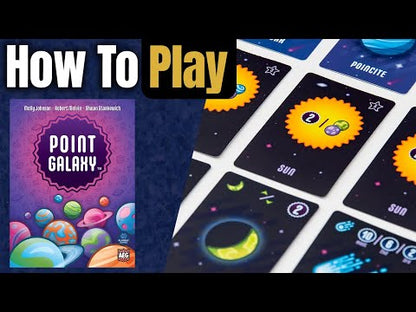 Point Galaxy how to play video for the space strategy card game with drafting set collection and galaxy building
