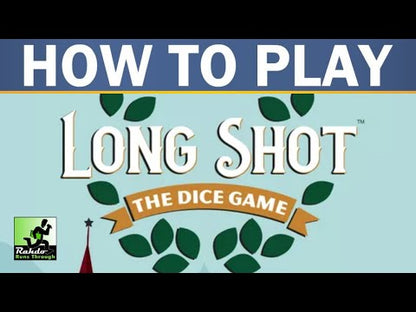 Long Shot: The Dice Game how-to-play video explaining setup, dice rolls, horse movement, player actions, betting, buying horses and scoring