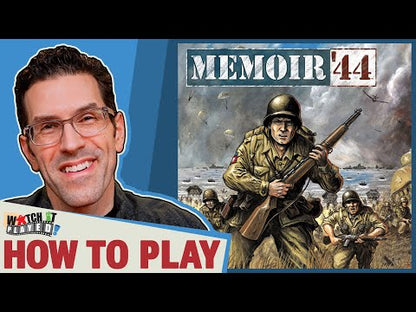 Memoir ’44 Refresh how-to-play video showing how players use command cards, dice, units and scenario objectives in this World War II strategy board game.