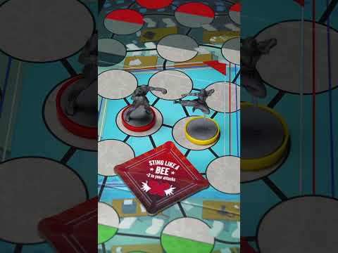 Unmatched Lee vs Ali 1 minute summary video featuring Bruce Lee and Muhammad Ali in a fast 2 player tactical board game