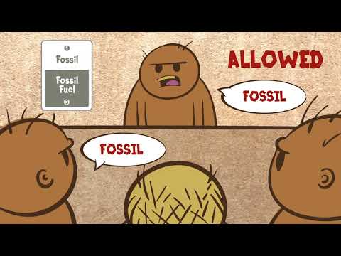 How to play Poetry for Neanderthals, a word guessing party game where players give clues using only single-syllable words.