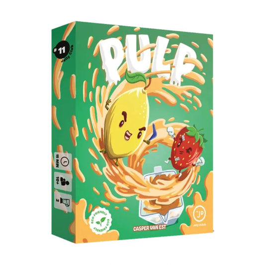 PULP card game box by Jolly Dutch featuring lemon and strawberry smoothie artwork